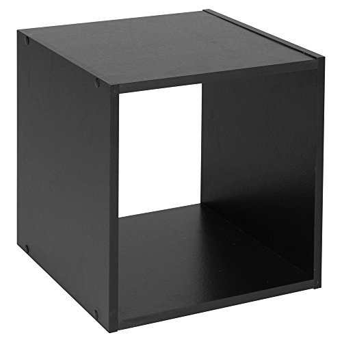 Urbn Living® Holzregal / Bücherregal - 1, 2, 3, 4 Ablagen Modern Cube Schwarz von URBNLIVING