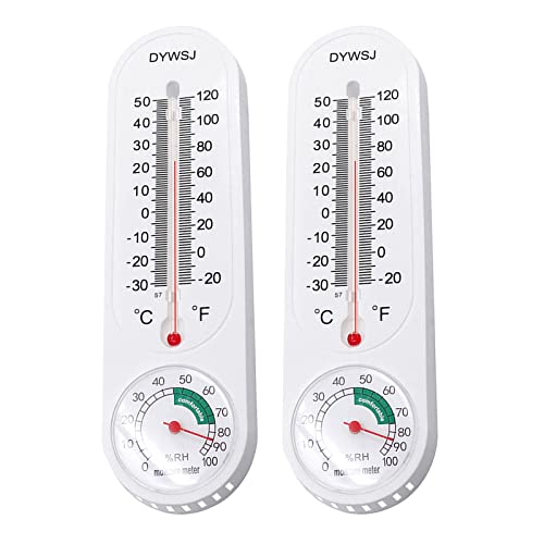 2 Stück Außenthermometer Wandhängendes Thermometer Zimmerthermometer Zuchtthermometer Großes Analoges Terrassenthermometer für die Außenwand Temperaturleser Montagehalterung für Garten, Gewächshaus von URPIZY