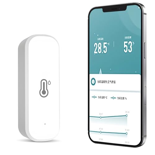 Digital Tuya Smart Thermometer Hygrometer Innen WiFi Temperatur-und Feuchtigkeitsdetektor Drahtlos Temperatur-und Feuchtigkeitssensor Fernüberwachung Temperatursensor Innenthermometer Raumthermometer von URPIZY