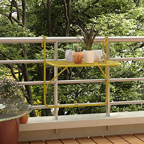 UTSRABFA Couchtisch Outdoor Terrassentisch Gartentisch Fahrbare Tische Balkontisch Golden 60x40 cm Stahl Geeignet für Gärten, Terrassen, Rasenflächen, Restaurants von UTSRABFA
