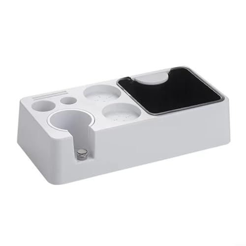 Espresso-Klopfbox, passend für die Aufbewahrung von 51/54/58 mm Espresso-Tamper, Espresso-Tamper, Verteiler, Siebträger und Puck-Sieb-Zubehör, Siebträger-Puck-Sieb-Ständer (weiß) von UTTASU