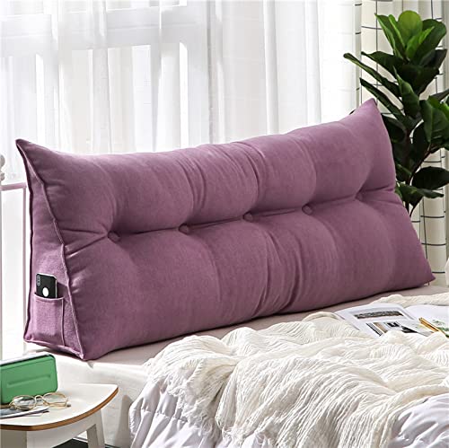 UVCMDUI Rückenkissen Bett, Grosse Kissen Keilform Rückenlehne Kissen für Bett & Sofa,Lila,180cm/70.9in von UVCMDUI