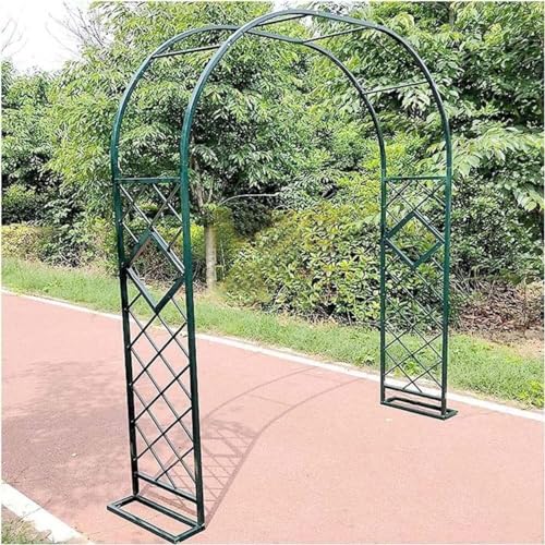 Hochzeits Rosenbogen Verzinktem Metall Garten-Torbogen Rankbogen Für Kletterpflanzen, Freistehend Pflanzen Rankhilfe Rankgitter Rosengestell 140x230cm 240x230cm 280x230cm ( Color : Green , Size : L180 von UYTOIZS