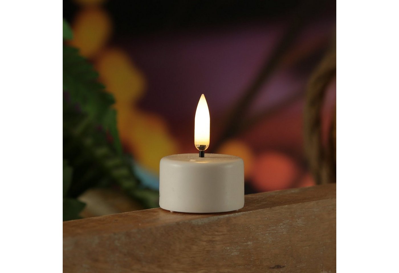 UYUNI Lighting LED-Kerze LED Teelicht Thea Uyuni Timer dimmbar bis 400 Stunden D: 4cm weiß (1-tlg) von UYUNI Lighting