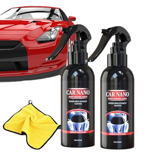 Nano Car Spray, Nano Spray Auto, High Protection 3in1 Spray, Auto-Schutzlack-Spray, Autobeschichtungsspray 3 In 1, Nano Car Scratch Removal Spray, Car Nano Kratzer Spray (2Stück*120ML) von UZIPZ