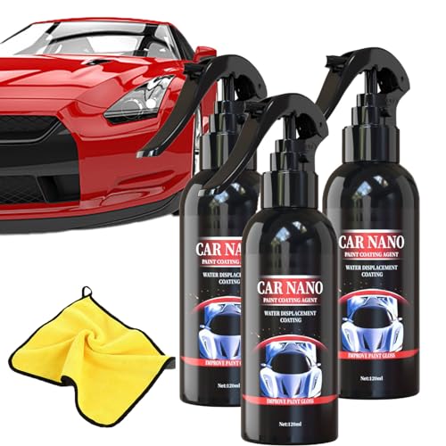 Nano Car Spray, Nano Spray Auto, High Protection 3in1 Spray, Auto-Schutzlack-Spray, Autobeschichtungsspray 3 In 1, Nano Car Scratch Removal Spray, Car Nano Kratzer Spray (3Stück*120ML) von UZIPZ