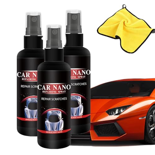 Nano Car Spray, Nano Spray Auto, High Protection 3in1 Spray, Auto-Schutzlack-Spray,Nano Car Scratch Removal Spray, Car Nano Kratzer Spray (3Stück*50ML) von UZIPZ