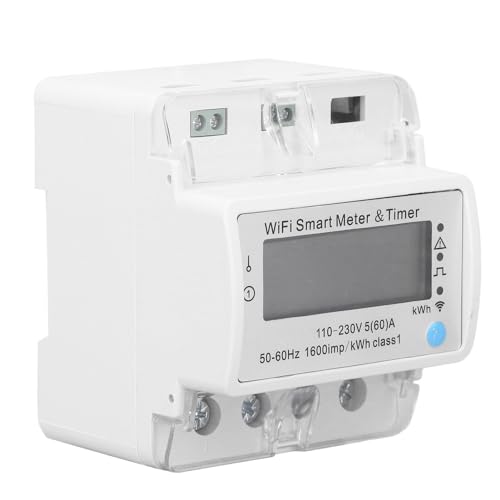 Uadme Energiezähler, 4P Smart Energy Monitor, APP-Steuerung, Echtzeitüberwachung, Einstellbares WLAN-Smartmeter AC110-230 V, Echtzeitüberwachung von Spannung, Strom, Strom Und Leistung Pro Stunde von Uadme