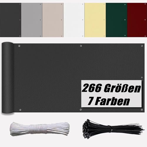 Ufamiluk balkonbespannung Anthrazit Windschutz Balkon meterware Tuch fest Kunststoff Fuer den Balkon für Terrassen Balkon Zaun Garten Swimming Pool 65x650cm Ufamiluk balkonbespannung Anthrazit Windschutz Balkon meterware Tuch fest Kunststoff Fuer den Balkon für Terrassen Balkon Zaun Garten Swimming Pool 65x650cm von Ufamiluk