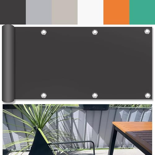 Ufamiluk balkonumrandung Anthrazit 40 cm hoch mit ösen Fuer den Balkon Kunststoff 100% Privatsphäre Windschutz Balkon für Balkon Zaun Terrassen Garten Swimming Pool 40x950cm Ufamiluk balkonumrandung Anthrazit 40 cm hoch mit ösen Fuer den Balkon Kunststoff 100% Privatsphäre Windschutz Balkon für Balkon Zaun Terrassen Garten Swimming Pool 40x950cm von Ufamiluk