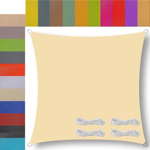 Ufamiluk sonnensegel 5x8m Rechteck Segeltuch wasserdicht sonnensegel nach maß Balkon Regenschutz 95% UV Schutz Windschutz Überdachung Plane für Garten Terrasse Outdoor Beige Ufamiluk sonnensegel 5x8m Rechteck Segeltuch wasserdicht sonnensegel nach maß Balkon Regenschutz 95% UV Schutz Windschutz Überdachung Plane für Garten Terrasse Outdoor Beige von Ufamiluk