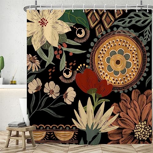 Uiiooazy Duschvorhang Boho Abstrakt, Duschvorhang Blumen Bunt Vintage Duschvorhänge Anti Schimmel Wasserdicht Polyester Stoff Waschbar Blickdicht Bad Vorhang mit 12 Haken für Badezimmer 180Bx240Hcm Uiiooazy Duschvorhang Boho Abstrakt, Duschvorhang Blumen Bunt Vintage Duschvorhänge Anti Schimmel Wasserdicht Polyester Stoff Waschbar Blickdicht Bad Vorhang mit 12 Haken für Badezimmer 180Bx240Hcm von Uiiooazy