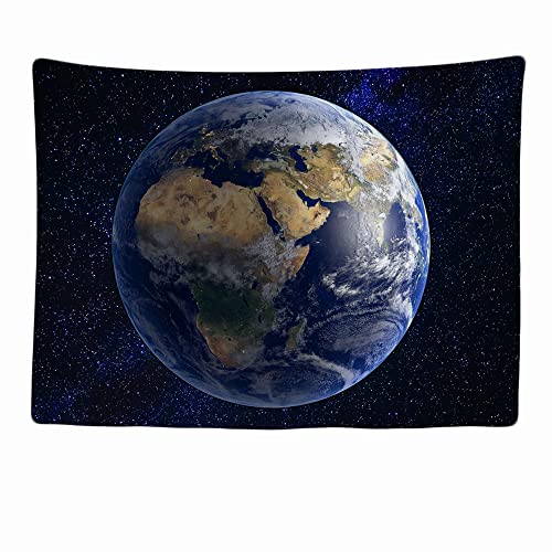 Ulticool - Erde Heelal Natur Planeten Sterne - Wandteppich - 200x150 cm - Groß - Wandteppich - Poster Leinwand - Zubehör für Schlafzimmer Wohnzimmer Kinderzimmer - Blau von Ulticool