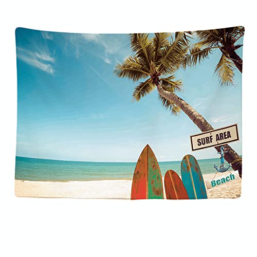 Ulticool - Surf Beach Surfboard Gadget - Wandteppich - 200x150 cm - Großer Wandteppich - Hippie Zubehör Bohemian - Dekoration - Tapete - Zubehör für Schlafzimmer Wohnzimmer von Ulticool