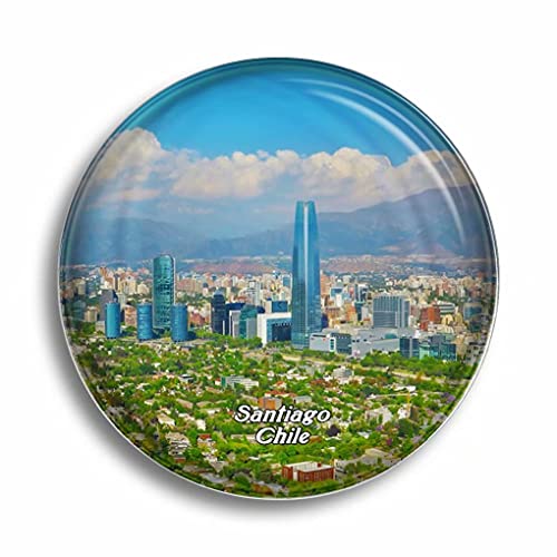 Kühlschrankmagnet Chile Santiago Glasmagnete für Kühlschrank Souvenirs Niedlicher Kristallmagnet Dekor für Whiteboard Büro Zuhause Geschenk von Umsufa