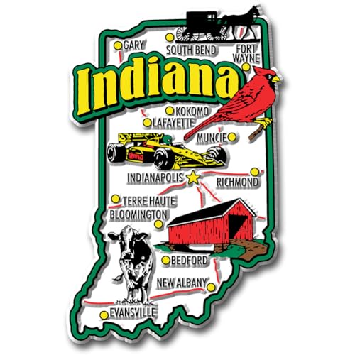 Indiana State Jumbo Map Magnet by Classic Magnets von Classic Magnets