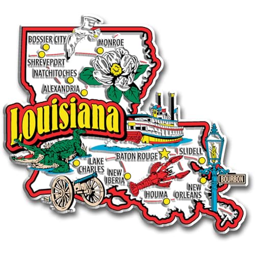 Louisiana State Jumbo Map Magnet by Classic Magnets von Classic Magnets