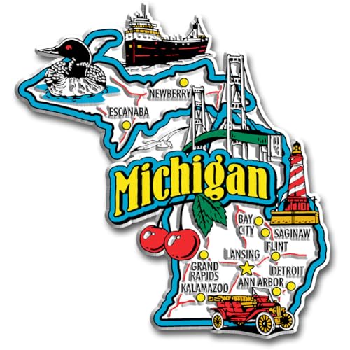 Michigan State Jumbo Map Magnet by Classic Magnets von Classic Magnets