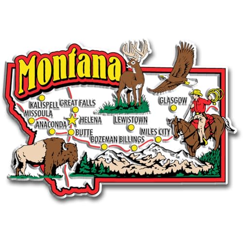 Montana State Jumbo Map Magnet by Classic Magnets von Classic Magnets