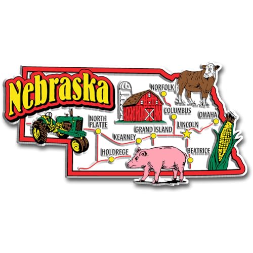 Nebraska State Jumbo Map Magnet by Classic Magnets von Classic Magnets