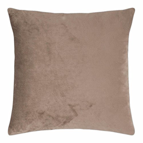 Pad - Elegance - Samt Kissen, Zierkissen, Kissenhülle - 50 x 50 cm - Farbe: Taupe Grau Sand - Ohne Füllung von Unbekannt