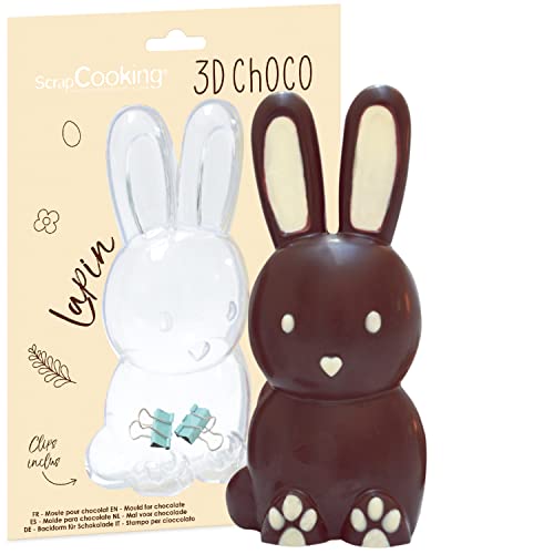 ScrapCooking - Schokolade Hase Backform - 3D Form fur Schokoladenhasen - Bunny Figur Schoko von Ostern - Backzubehör Professionelle Qualität - Schokoladenform - 6757 von ScrapCooking