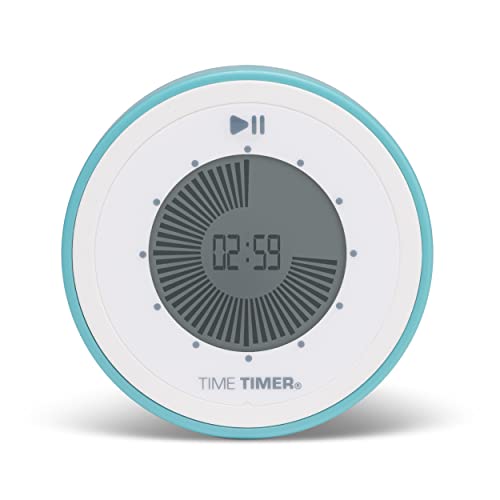 TIME TIMER Twist 90-Minuten-Digital-Countdown-Uhr – für das Lernen im Klassenzimmer für Kinder, Lernwerkzeug für die Heimschule, Schreibtischuhr für Lehrer, Übungs- und Küchentimer (Lake Day Blue) von TIME TIMER