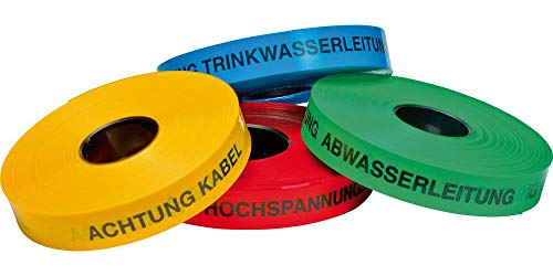 Kelmaplast Trassen-Warnband 250 Meter Achtung-Kabel von FORMAT