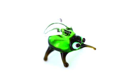Unbekannt Fliege Grün Schwarz Mini - Miniatur Figur Grüne Stubenfliege mit Rüssel - Glasfigur Käfer Insekt Glastier - Setzkasten Deko Vitrine von Unbekannt