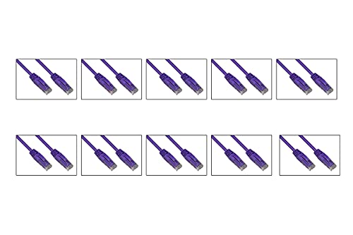 Unbekannt Packung mit 10 Netzwerkkabel, Cat.6A, Nicht abgeschirmt, UTP, AWG24, Farbe Halogenfrei, 1 m von LINK