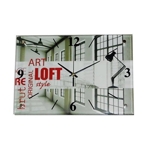 Unbekannt Wanduhr aus Glas Loft Motiv Art transparent 26 x 38 cm Wand Uhr Glasuhr von Unbekannt