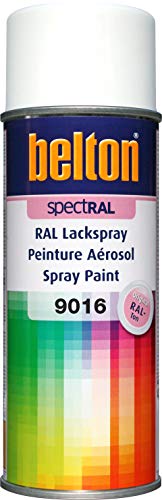 belton spectRAL Lackspray RAL 9016 verkehrsweiß, glänzend, 400 ml - Profi-Qualität von belton