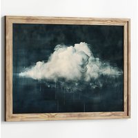 Moody Rain Cloud Gemälde Wandkunst Dark Academia Druck Cottagecore Vintage Gothic Wanddekoration Kunst von UncoloredX12