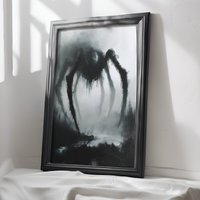 Riesenspinne Kunstdruck, Cryptid Kunst, Gruselige Kreaturen, Print von UncoloredX12