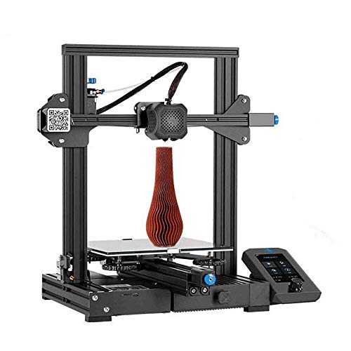 Creality Ender 3 V2 3D-Drucker mit TMC2208 Schrittmotor Treiber Silent Motherboard,Bunter UI Display Controller und Carborundum Glass Platform 220x220x250mm von UniTak3D