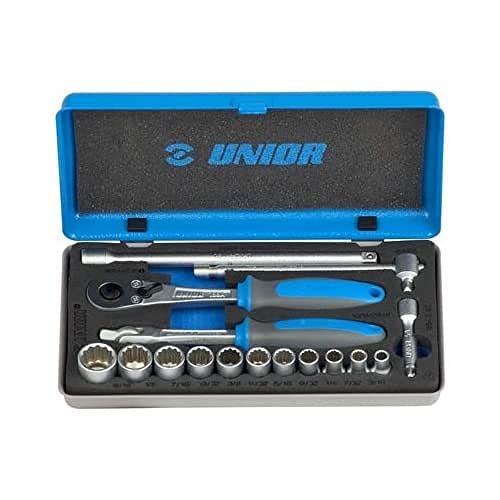 Unior 188BI12P16INCH Steckschlüssel-Sortiment 1/4 Zoll in Metallkassette, 3/16 Zoll -9/16 Zoll Unior 188BI12P16INCH Steckschlüssel-Sortiment 1/4 Zoll in Metallkassette, 3/16 Zoll -9/16 Zoll von Unior