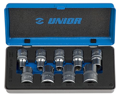 Unior 191MB1 Steckschlüssel 1/2" für Außen-TX-Schrauben, Set in Metallkassette, E 10-E 24/9 Unior 191MB1 Steckschlüssel 1/2" für Außen-TX-Schrauben, Set in Metallkassette, E 10-E 24/9 von Unior