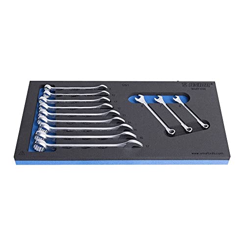 UNIOR 621908 - Juego de 12 llaves combinadas cortas en bandeja SOS de 6 a 17 mm serie 964/2FSOS UNIOR 621908 - Juego de 12 llaves combinadas cortas en bandeja SOS de 6 a 17 mm serie 964/2FSOS von Unior