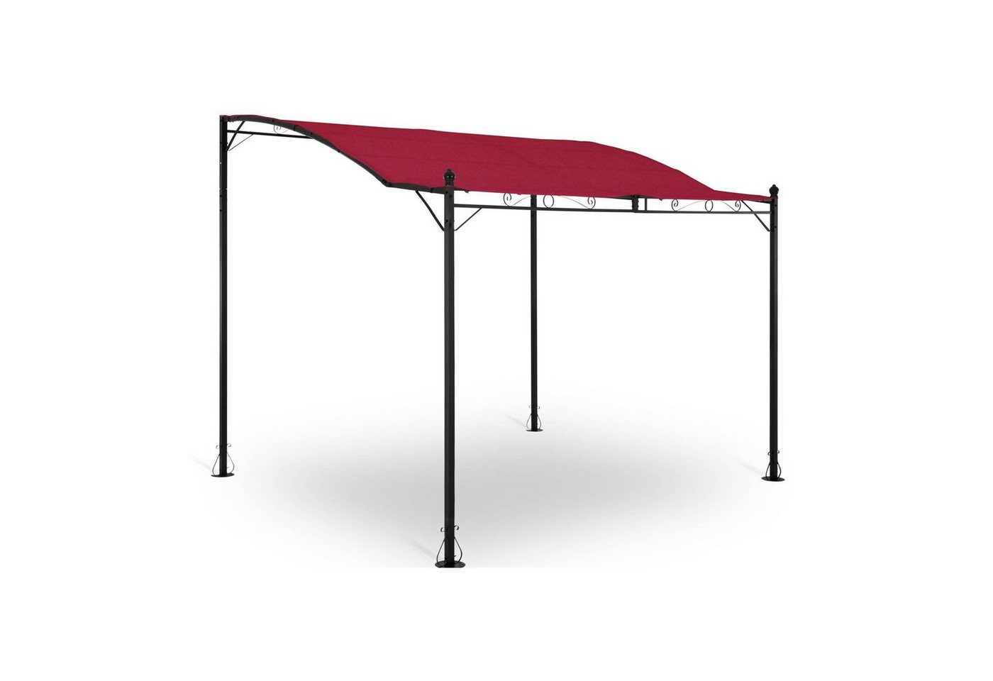 Uniprodo Anbaupavillon Uniprodo UNI_GAZEBO_ 3X2.5R Anbaupavillon freistehend weinrot 2,6 x 3 von Uniprodo