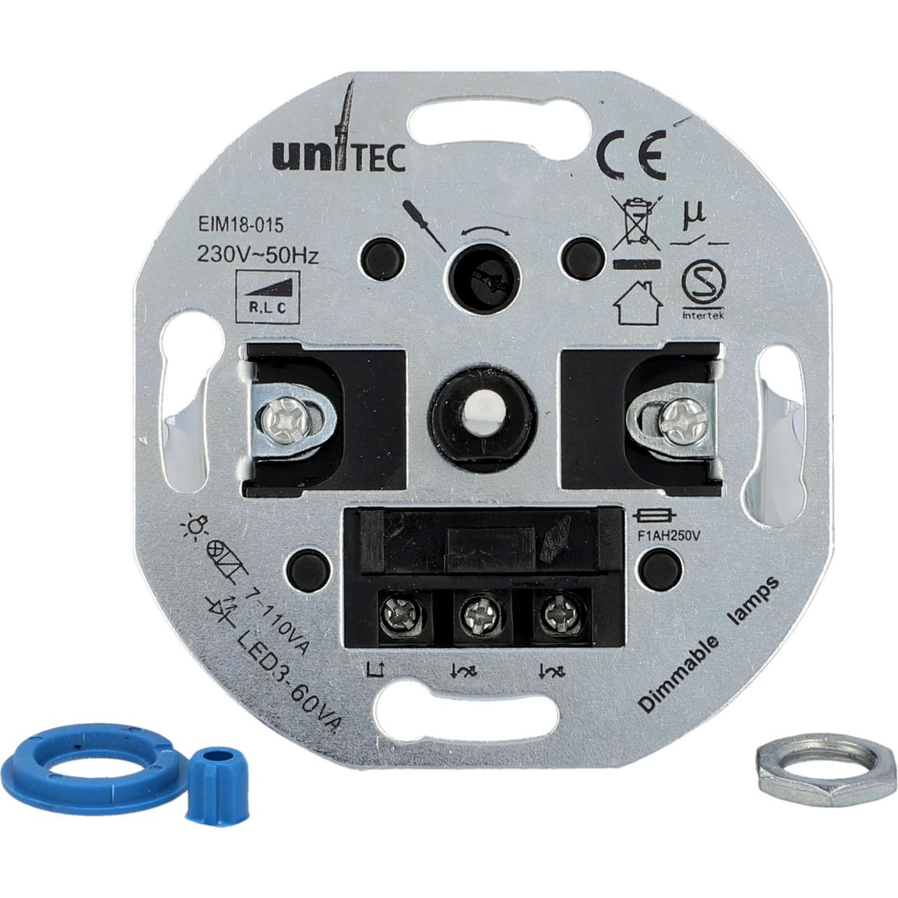 Unitec LED Dimmer 3-60 Watt Druck-Wechselschalter, Unterputz von Unitec Elektro