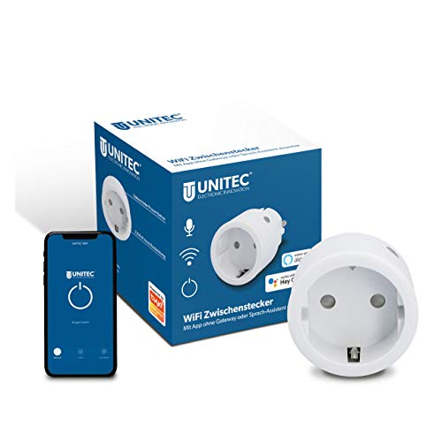 UNITEC WIFI Zwischenstecker | WLAN Smart Steckdose mit Timer und Zeitschaltuhr | Design Award 2021 von Unitec