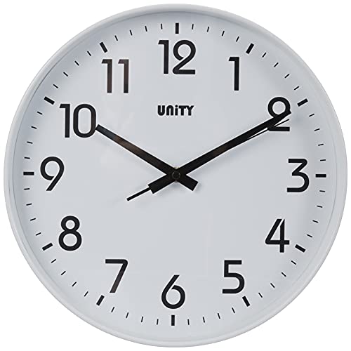 Unity UNSW110 lautlose Wanduhr 30 cm, weiß von Unity