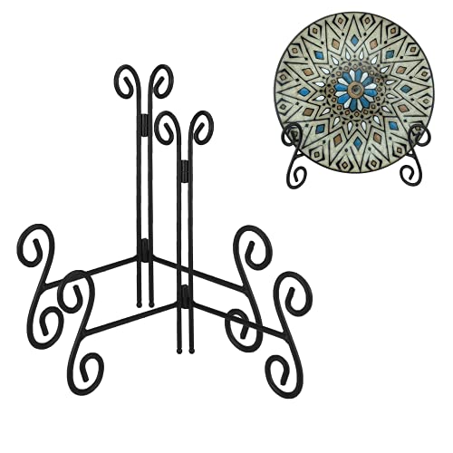 UoYeet Tellerständer, 2er Pack 8 Zoll Tellerhalter Ausstellungsständer, Schwarzer Metall-Bildständer Bilderrahmen Tischständer für Zuhause Büro Ausstellung Empfang UoYeet Tellerständer, 2er Pack 8 Zoll Tellerhalter Ausstellungsständer, Schwarzer Metall-Bildständer Bilderrahmen Tischständer für Zuhause Büro Ausstellung Empfang von UoYeet