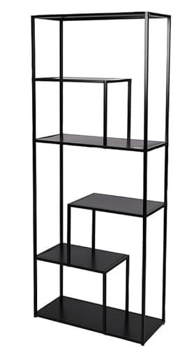 Urban living "Madison BIBLIOTHEK 6 Stufen MIT METALLSTRUKTUR SCHWARZ 70X30XH170CM von Urban Living