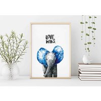 Elefant Druck, 29, 7x42 cm, Baby Elefant, Elefantentier, Tiere, Zitate, Tierwelt, Natur, Niedlichen Elefanten, Urbanjunglestories von UrbanJungleStories