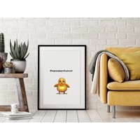 Urbanjunglestories, Huhn, Huhn Druck, Poster, Bildende Kunst, Aquarell, Tier Tiere, Home Deco, Natur Lustige Tier von UrbanJungleStories