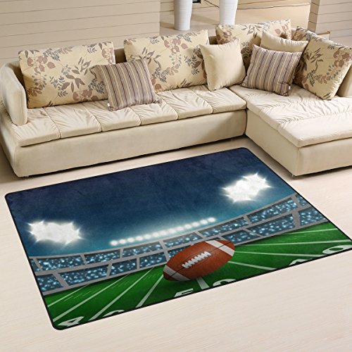 Use7 American Football Stadion Teppich Teppiche rutschfeste Bodenmatte Fußmatte Fußmatten 100 x 150 cm für Wohnzimmer Schlafzimmer von Use7