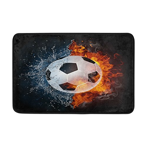 Use7 Fußmatte, Fußmatte, Fußmatte, Fußball, für Innen- und Außenbereich, 60 x 40 cm von Use7