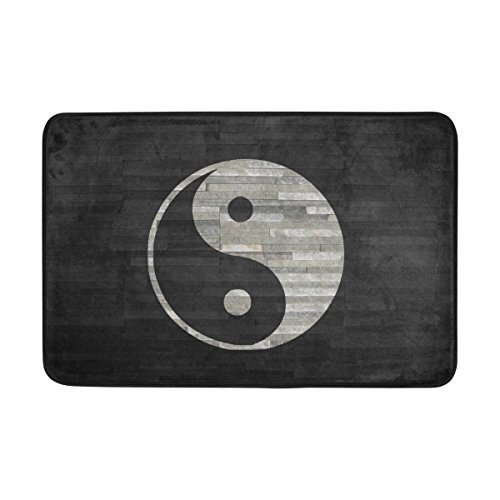 Use7 Vintage Chinesische Yin Yang Fußmatte für drinnen und draußen Eingang Bodenmatte Badezimmer 60 x 40 cm von Use7