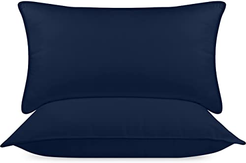 Utopia Bedding KopfKissen (2er Set), 40 x 80 cm Schlafkissen, Atmungsaktiv et Weich Kissen (Marineblau) von Utopia Bedding